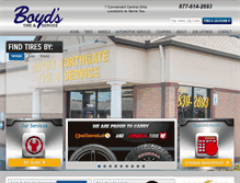 Tablet Screenshot of boydstire.com